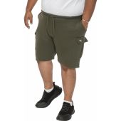 D555 Mens Big Size Elasticated Waist Fleece Cargo Shorts