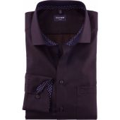 Olymp Mens Big Size Comfort Fit Cotton Micro Basket Weave Pattern Non Iron Formal Long Sleeve Shirt With Breast Pocket