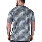 D555 Mens Big Size Sports Top Dry Wear Light Weight All Over Print Crew Neck T-shirt