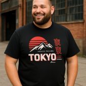 Ed Baxter Mens Big Size Tokyo Print T-Shirt