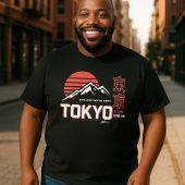 Ed Baxter Mens Big Size Tokyo Print T-Shirt