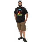 D555 Mens Big Size Hendrix Print Crew Neck Cotton T Shirt