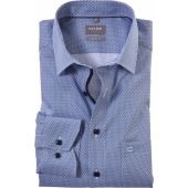 Olymp Mens Big Size Hexagon Print Egyptian Cotton Formal Long Sleeve Shirt