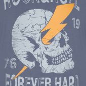 Kam Mens Big Size Rock N Roll Skull Printed Tee
