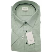 Eterna Mens Big Size Comfort Fit Micro Check Cotton Formal Short Sleeve Shirt