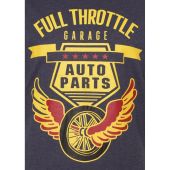 Kam Mens Big Size Full Throttle Print Cotton Crew Neck T Shirt