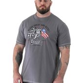 D555 Mens Big Size Gas Monkey Garage Crew Neck T Shirt
