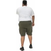 D555 Mens Big Size Elasticated Waist Fleece Cargo Shorts