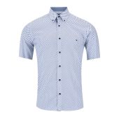 Douglas and Grahame Mens Big Size Patterned Button Down Collar Casual Short Sleeve Shirt