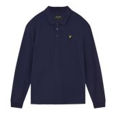 Lyle & Scott Mens Big Size Stretch Plain Long Sleeve Polo