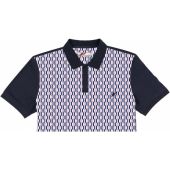 Mish Mash Mens Big Size Pattern Fashion Polo With Contrast Collar