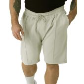 D555 Mens Big Size Stretch Pique Elasticated Waist Shorts With Pin Tuck Front
