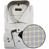 Eterna Mens Big Size Comfort Fit Check Cotton Long Sleeve Formal Shirt