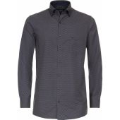 Casa Moda Mens Big Size Comfort Fit Button Down Double Collar Cotton Long Sleeve Shirt With Breast Pocket