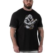 D555 Mens Big Size Gorilla Rock Print Crew Neck T Shirt