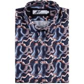 Mish Mash Mens Big Size Abstract Print Short Sleeve Cotton Shirt