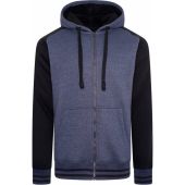 Kam Mens Big Size Raglan Sleeve Zip Through Sherpa Fleece Hoody
