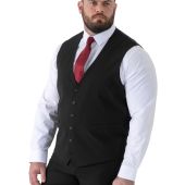 D555 Mens Big Size Plain Stretch Suit Waistcoat