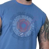 D555 Mens Big Size Miami Beach Sleeveless Tee