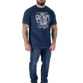 D555 Mens Big Size Grumpy Old Man Printed Crew Neck T-Shirt