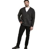 D555 Mens Big Size Button Cardigan With Fine Fleece Lining