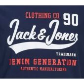 Jack Jones Mens Big Size Superior Logo Print Cotton Crew Neck T Shirt
