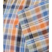 Casa Moda Mens Big Size Casual Multi Colour Check Button Down Short Sleeve Shirt