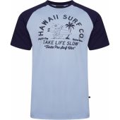 Kam Mens Big Size Crew Neck Hawaii Surf Print Raglan Sleeve TShirt