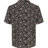 Blend Mens Big Size Flower Print Short Sleeve Shirt