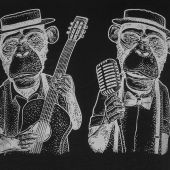 Kam Mens Big Size Music Gorilla Printed Tee