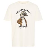 Blend Mens Big Size Keep Calm Print Crew Neck T Shirt