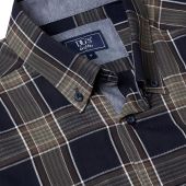 Douglas+Grahame Mens Big Size Big Check Button Down Collar Casual Long Sleeve Shirt