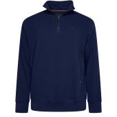 Kam Mens Big Size Quarter Zip Jersey Top