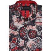 Kam Mens Big Size Rose Print Casual Short Sleeve Shirt