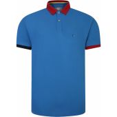 Peter Gribby Mens Big Size Cotton Pique Polo With Contrast Collar And Cuff