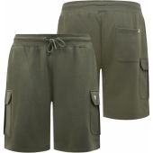 D555 Mens Big Size Elasticated Waist Fleece Cargo Shorts