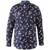 Duke Mens Big Size Rooksey Flower Print Cotton Casual Long Sleeve Shirt
