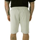 D555 Mens Big Size Stretch Pique Elasticated Waist Shorts With Pin Tuck Front