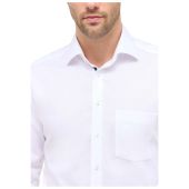 Eterna Mens Big Size Comfort Fit Self Stripe Cotton Formal Long Sleeve Shirt
