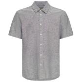 Blend Mens Big Size Linen Mix Short Sleeve Shirt
