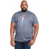 Duke Mens Big Size Saxophone Print Cotton Crew Neck T Shirt