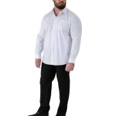 D555 Mens Big Size Stain Resistant Stretch Cotton Formal Long Sleeve Shirt