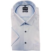 Olymp Mens Big Size Textured Comfort Fit Non Iron Egyptian Cotton Formal Short Sleeve Shirt