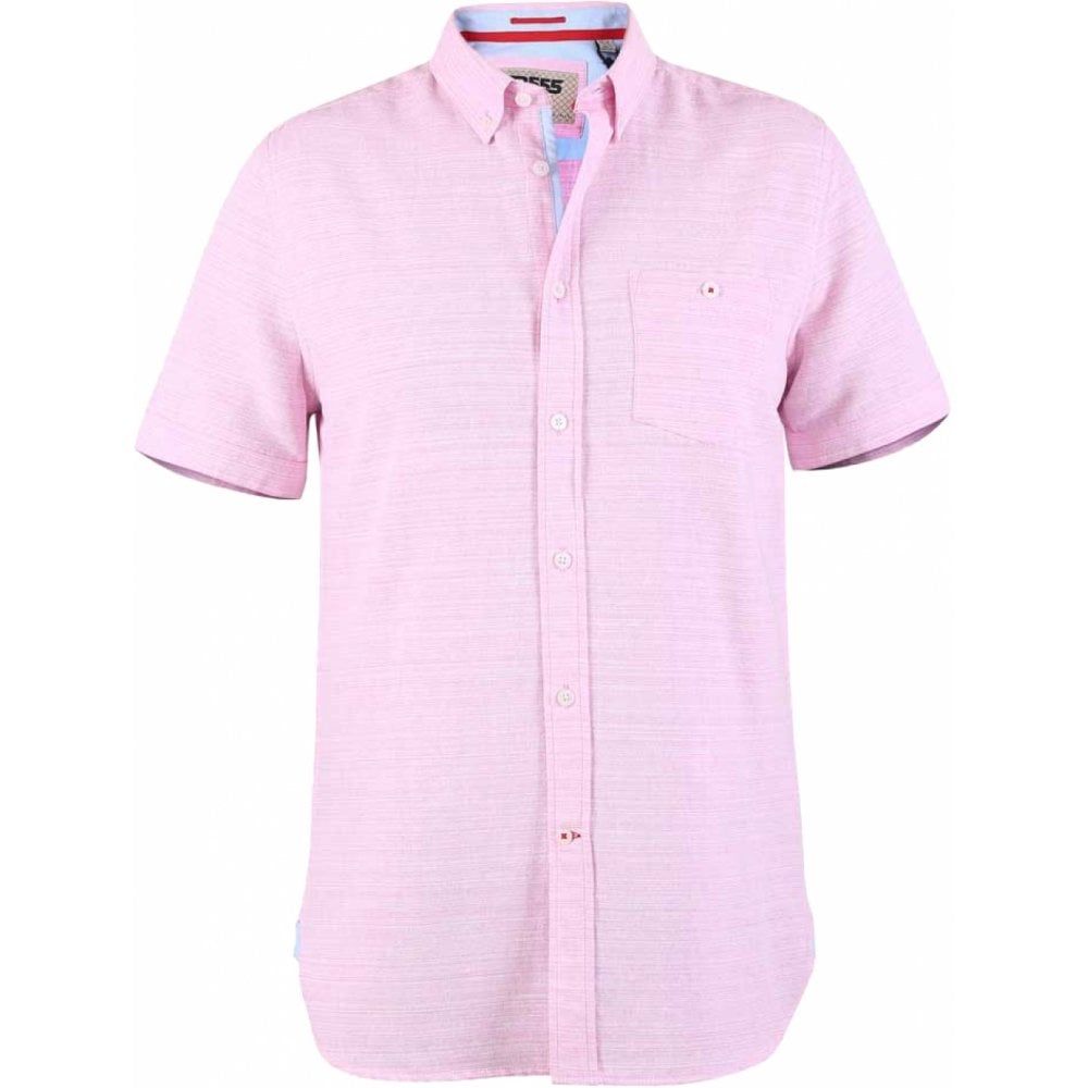 Mens Big Size Duke STRATFORD - D555 Short Sleeve Button Down Cotton Shirt