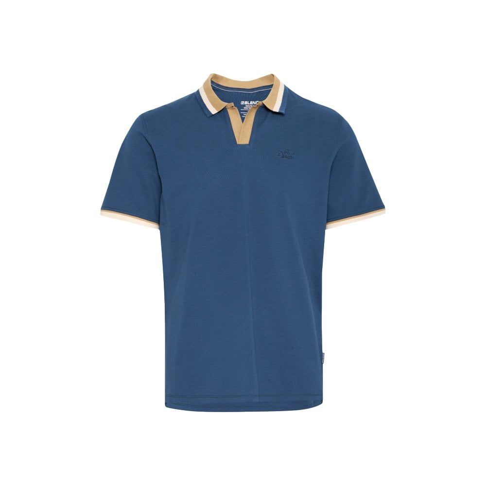 Blend Mens Big Size Fashion Polo Shirt With Contrast Collar