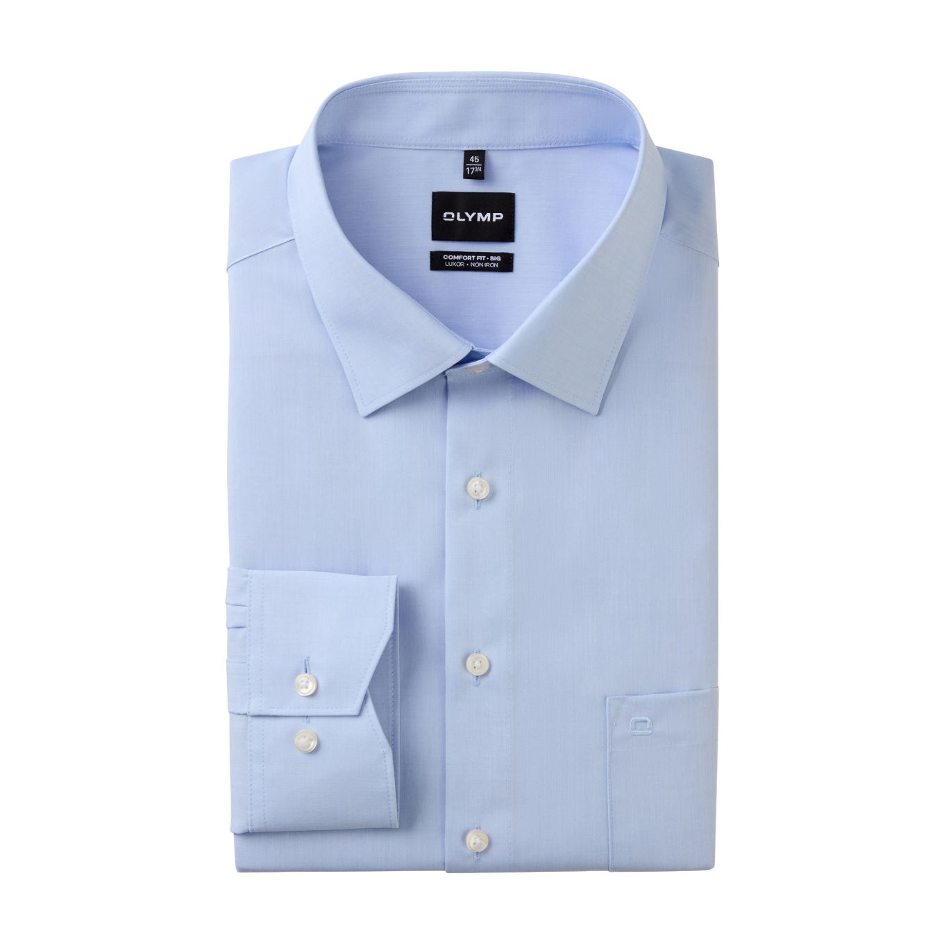Olymp Mens Big Size Comfort Fit Non Iron Egyptian Cotton Formal Long Sleeve Shirt