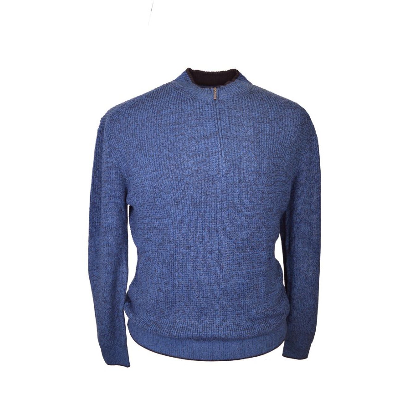 Kings Road Mens Big Size Quarter Zip Knitted Jumper