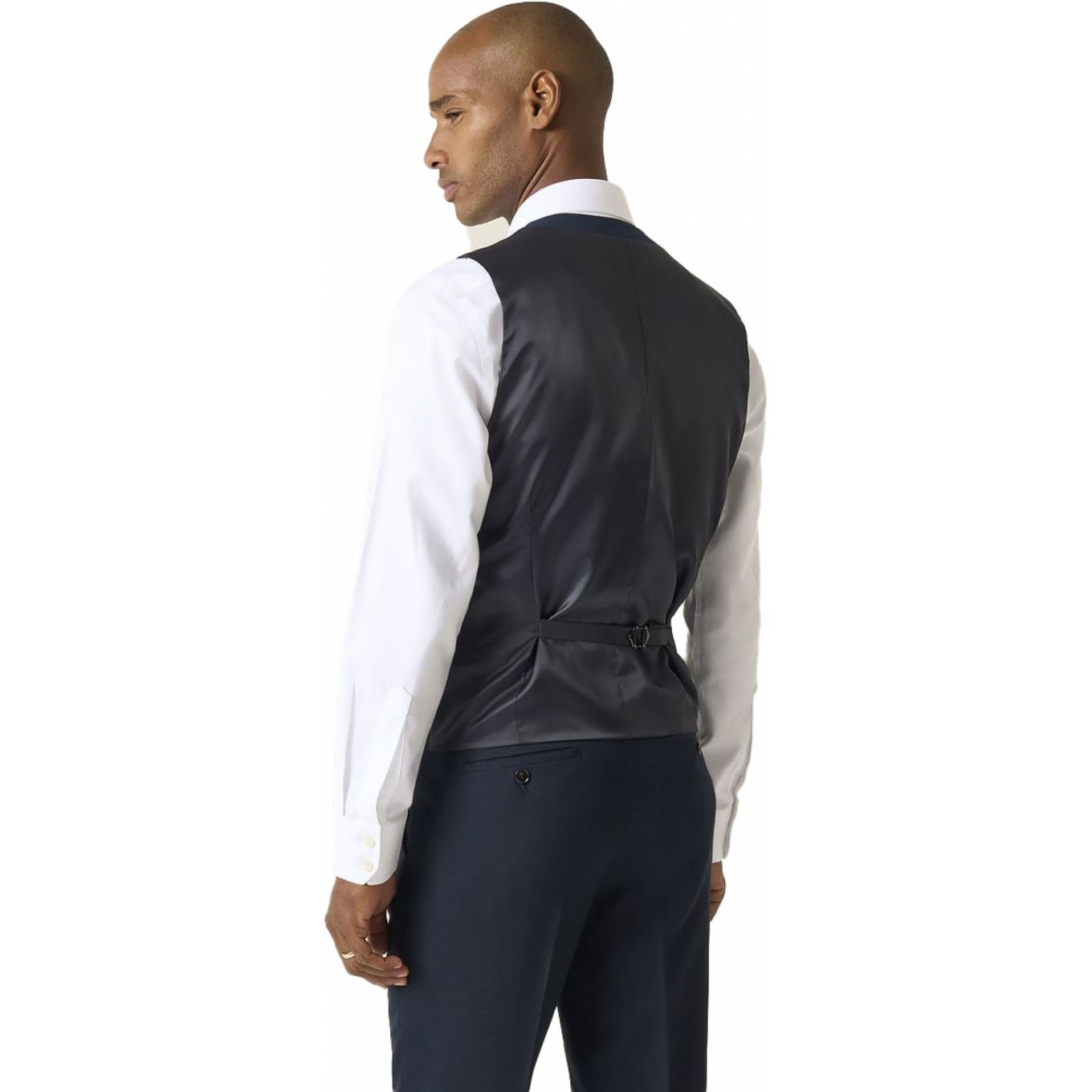 Skopes Mens Big Size Single Breasted Textured Cloth Suit Waistcoat