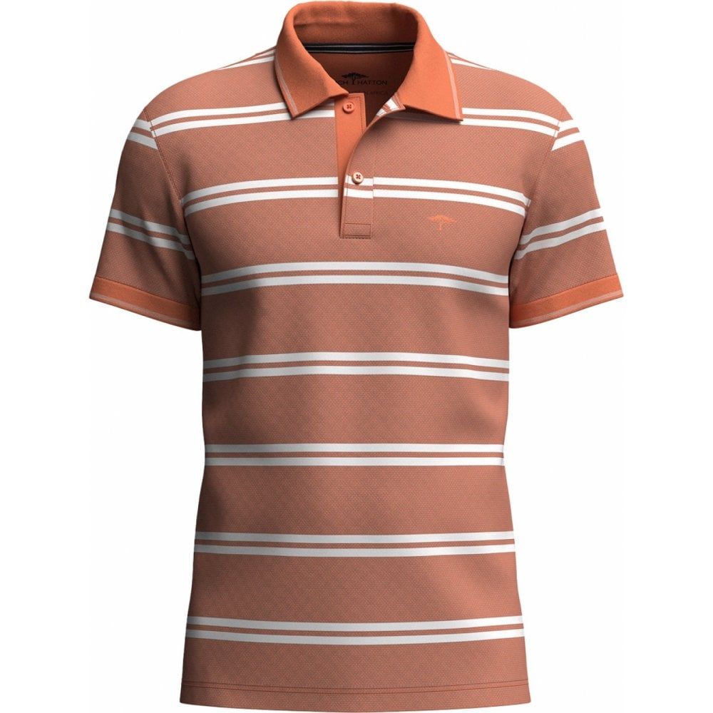Fynch Hatton Mens Big Size Stripe Polo Shirt