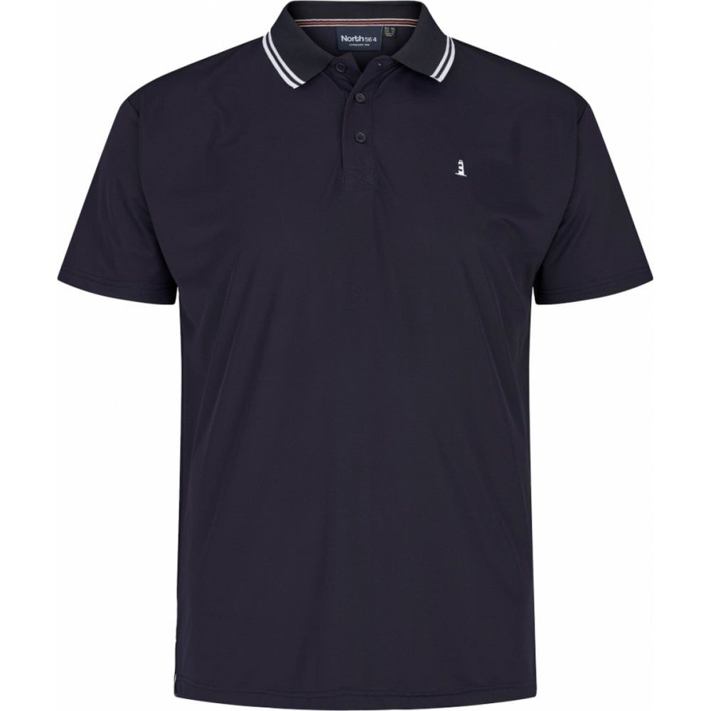 North 56°4 Mens Big Size Performance Stretch Polo With Contrast Collar Trim